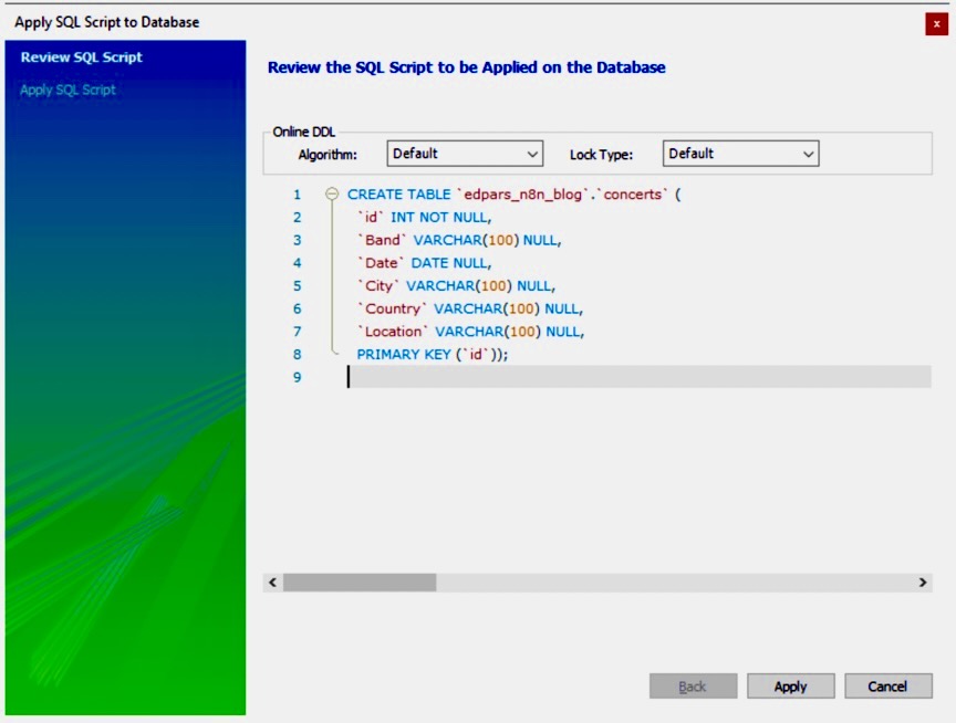 SQL script