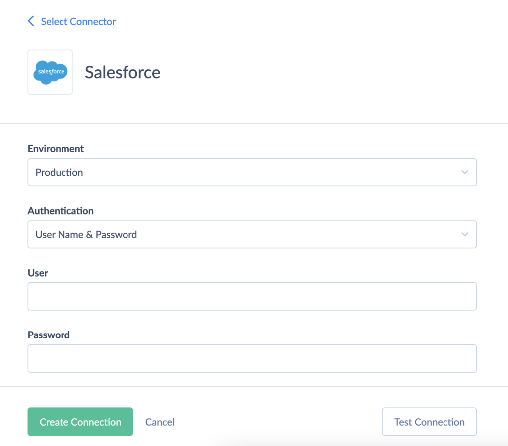 Salesforce connection