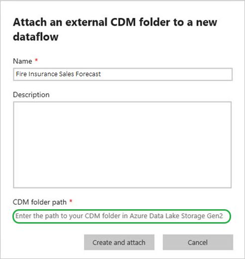 Power BI CDM folder