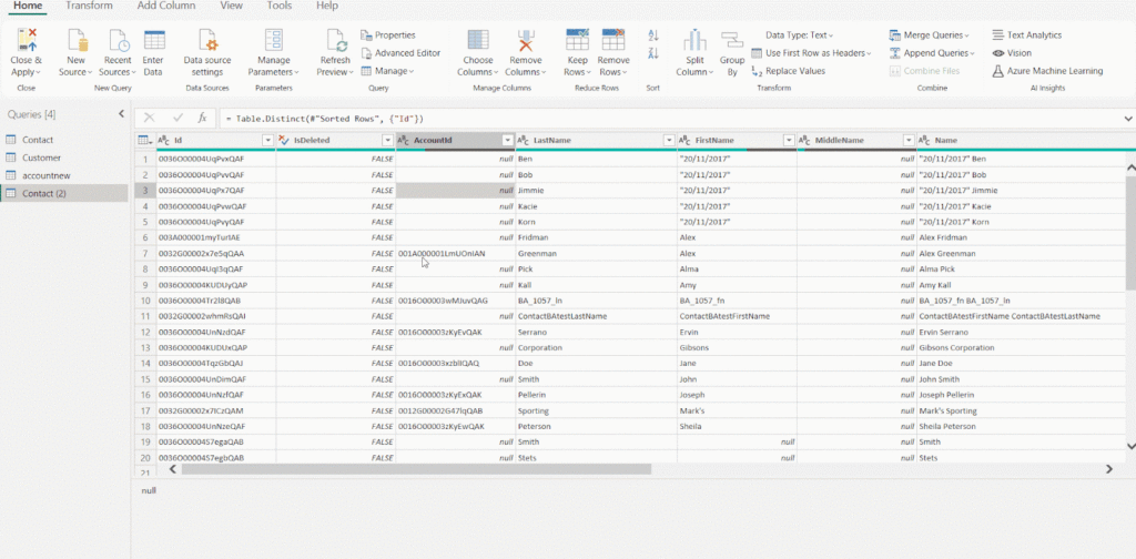 Power BI sorting button