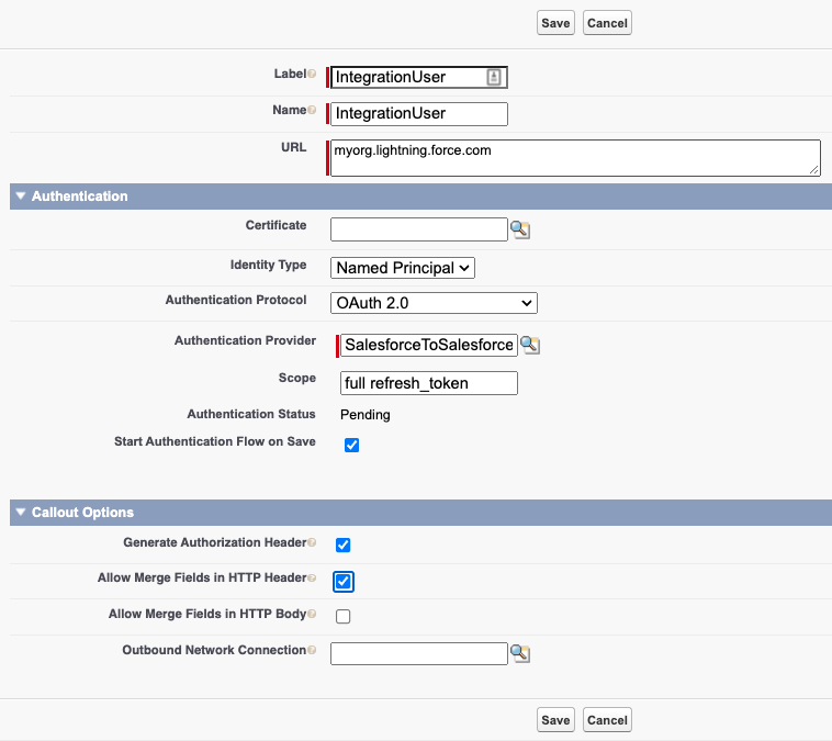 CREATING NAMED CREDENTIALS IN SALESFORCE (ORG 2)
