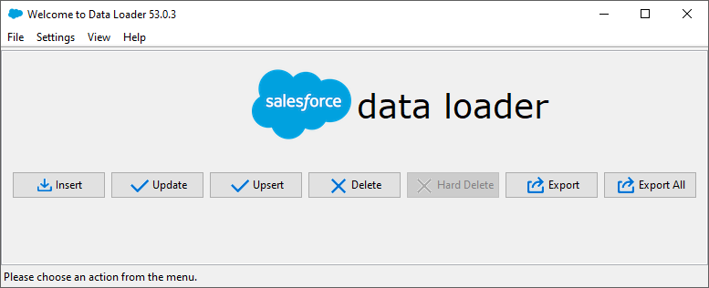 Exporting Salesforce Data via Data Loader Export Wizard: Step 1