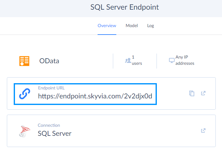 Creating an OData Endpoint for SQL server in Skyvia 3