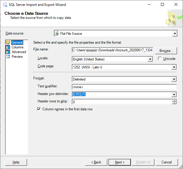 SQL Server Import Wizard 2