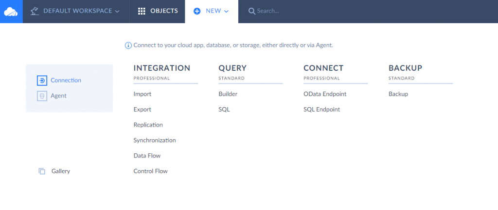 CREATE A CONNECTION TO SQL SERVER AND SALESFORCE IN SKYVIA