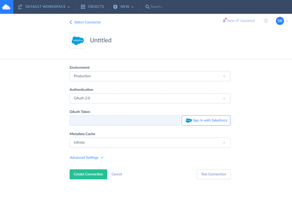 Salesforce to Amazon Redshift Integration with Skyvia: Step 2