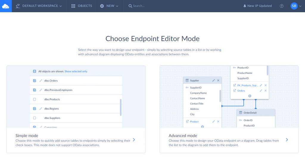 Salesforce to Amazon Redshift Integration via Skyvia OData endpoint: Step 1