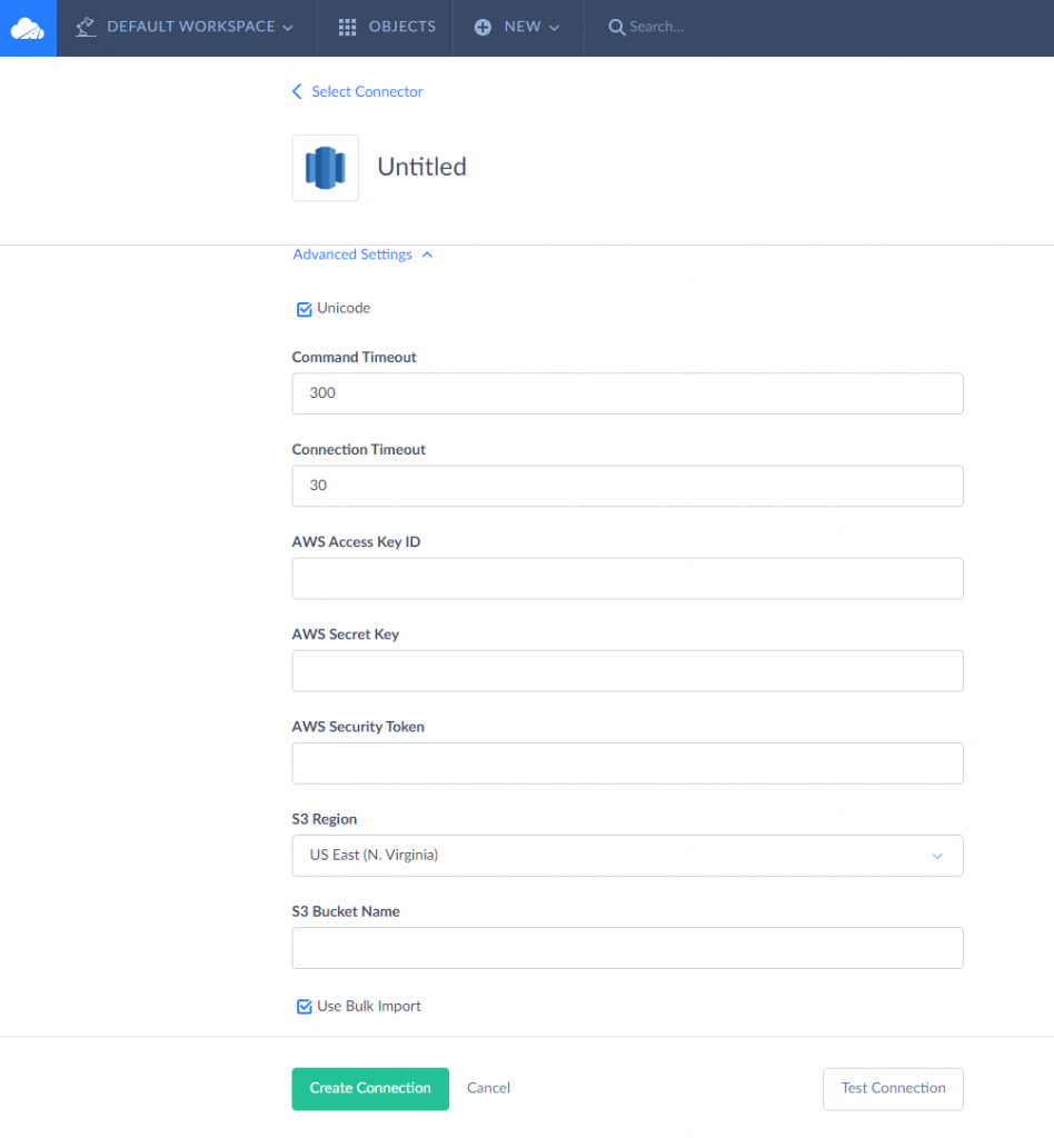 Salesforce to Amazon Redshift Integration with Skyvia: Step 4