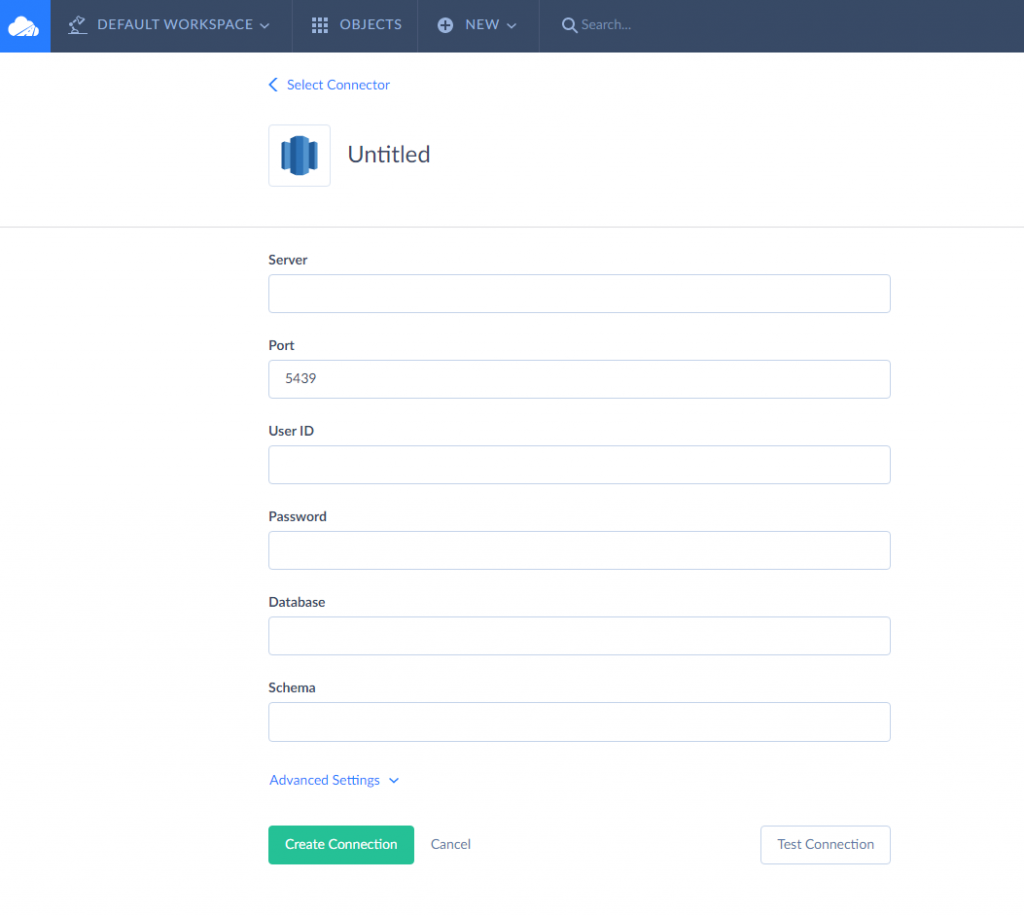 Salesforce to Amazon Redshift Integration with Skyvia: Step 3