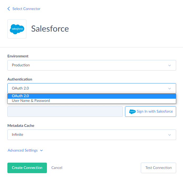 CREATE A CONNECTION TO SQL SERVER AND SALESFORCE IN SKYVIA 4