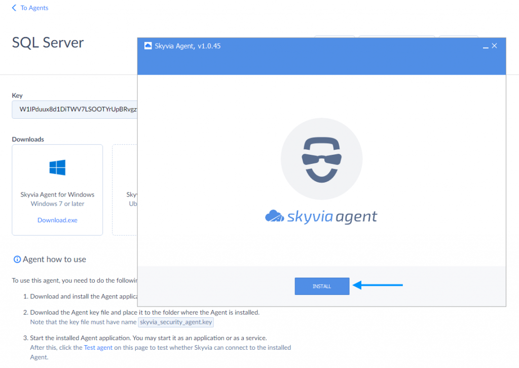 Creating an Agent for SQL server on-premise data integration in Skyvia 3