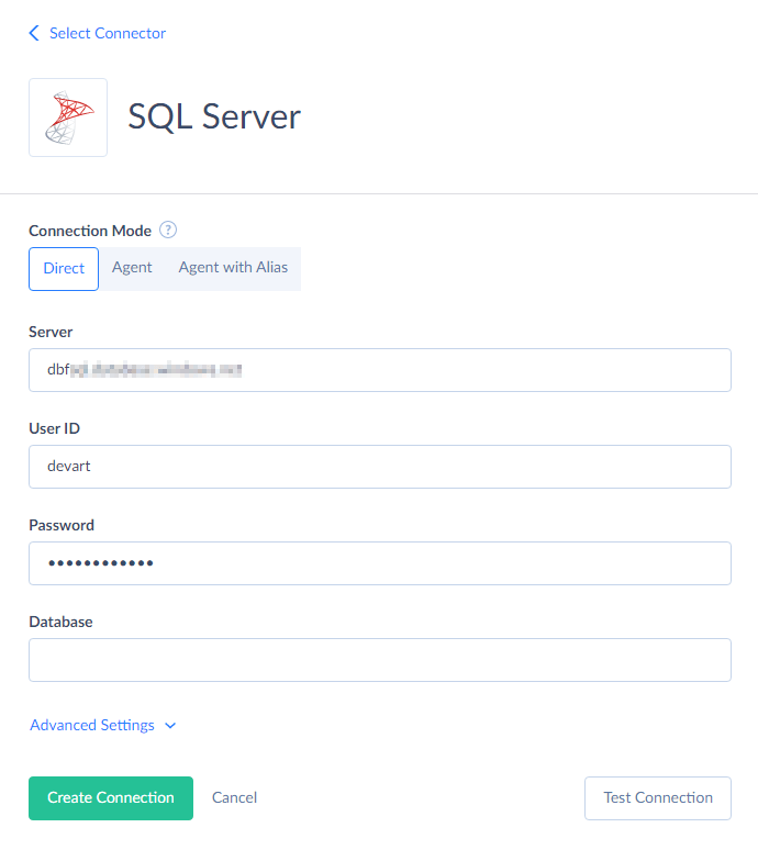 CREATE A CONNECTION TO SQL SERVER AND SALESFORCE IN SKYVIA 3