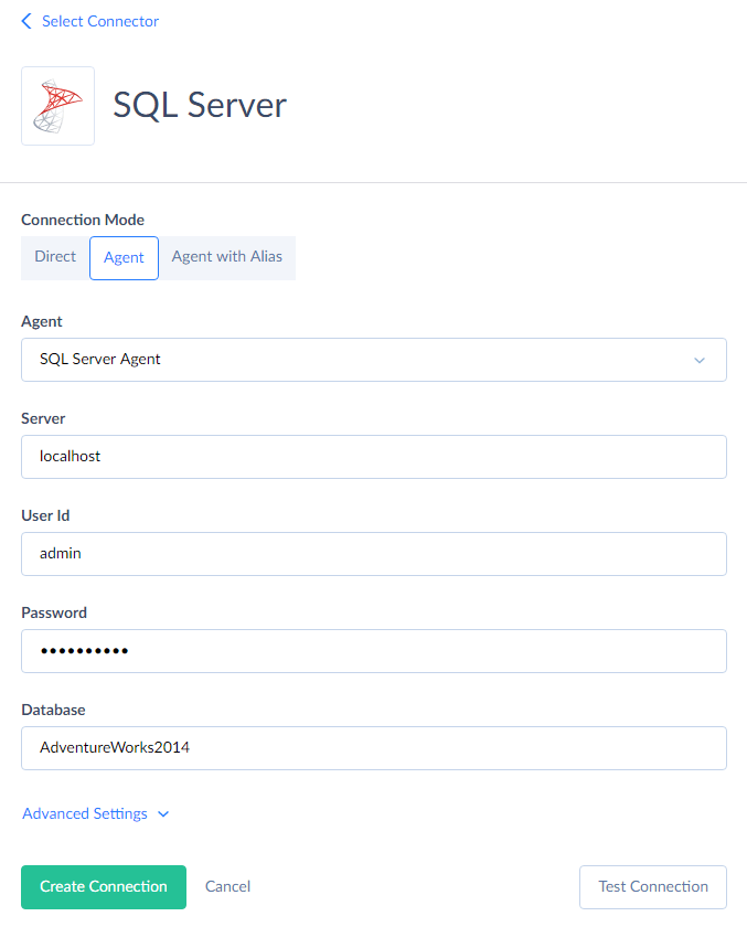 Creating a Connection to SQL server in Skyvia 2