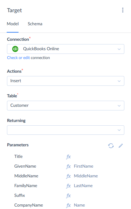 Data Flow Target by Skyvia