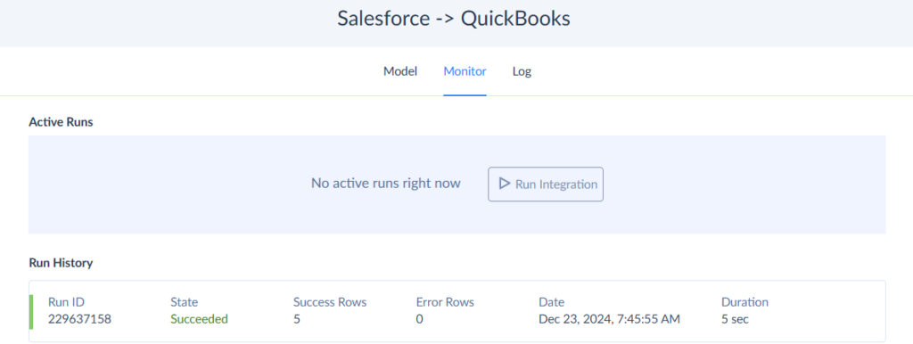 Import results by Skyvia