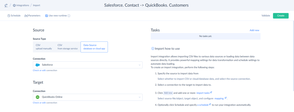 Salesforce QuickBooks integration by Skyvia