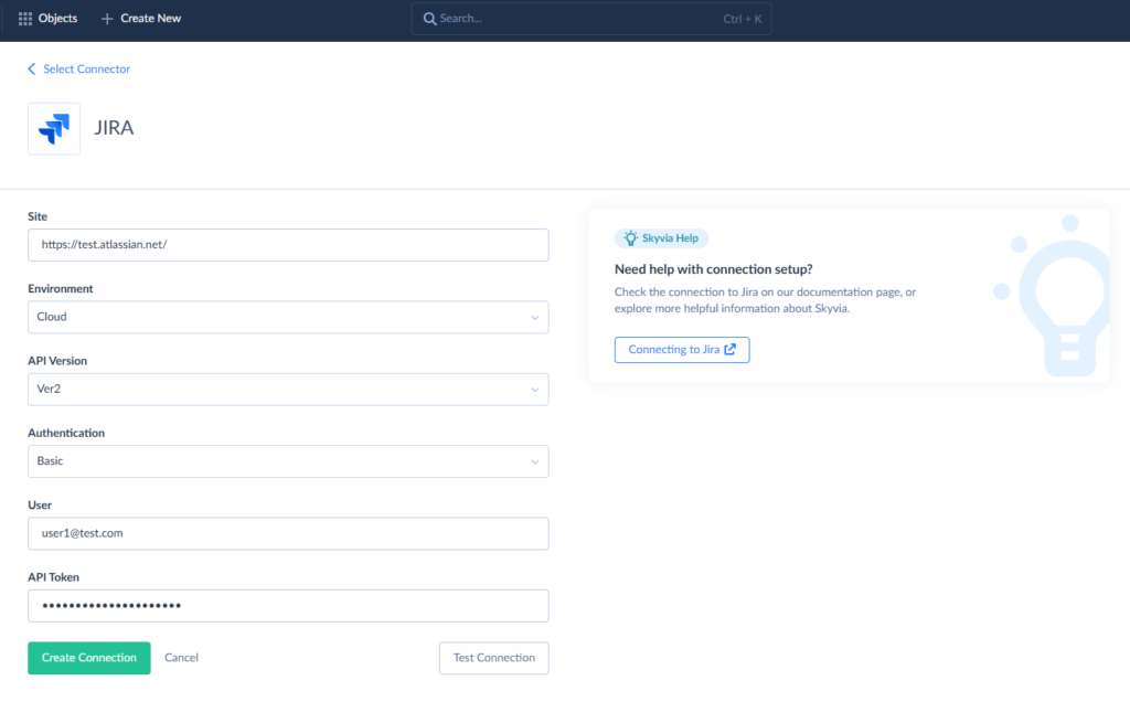 Jira connector by Skyvia