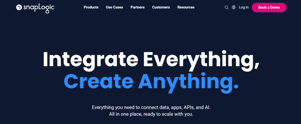 Snap Logic main page Snap Logic