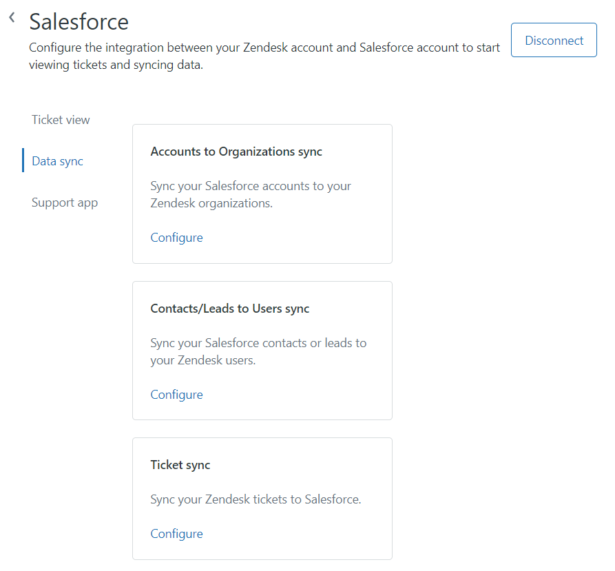 Salesforce Zendesk Integration via Zendesk Admin Center 3