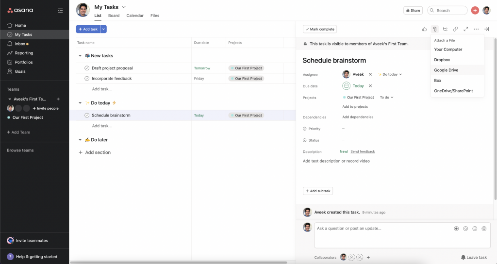 Asana Google Drive Integration