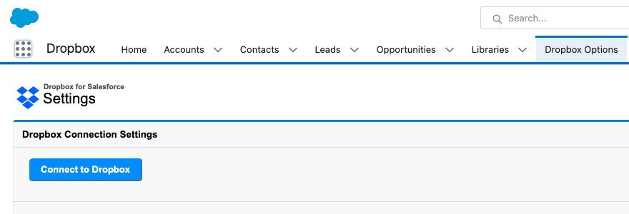 Set Up Salesforce to Dropbox Connection 3