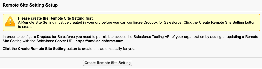 Set Up Salesforce to Dropbox Connection 6