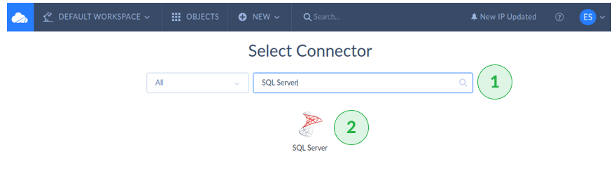 Creating the SQL Server Connection for batch ETL processing in Skyvia 1