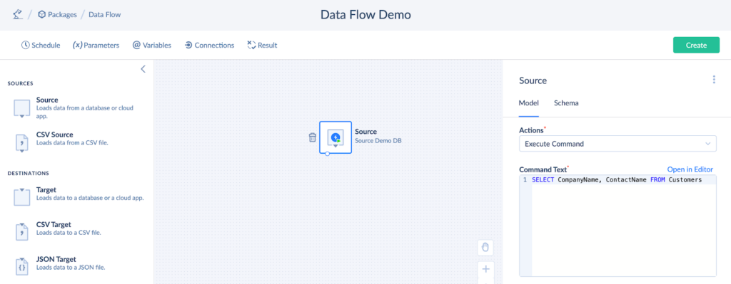 Data Flow source