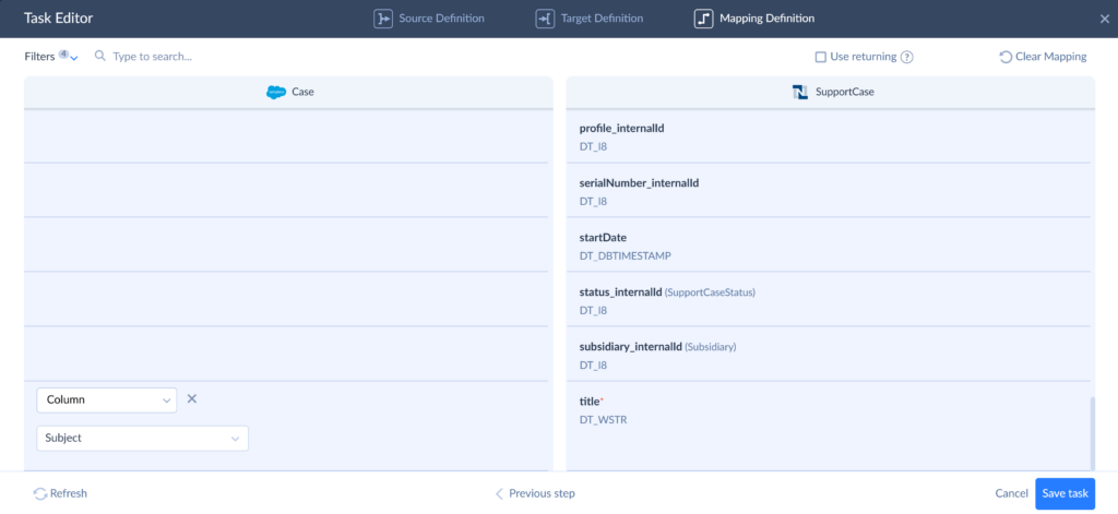 task editor Skyvia