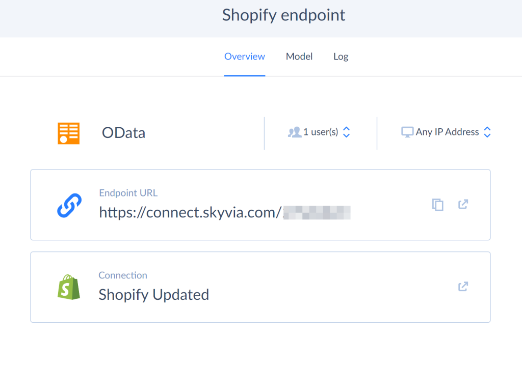 Shopify endpoint