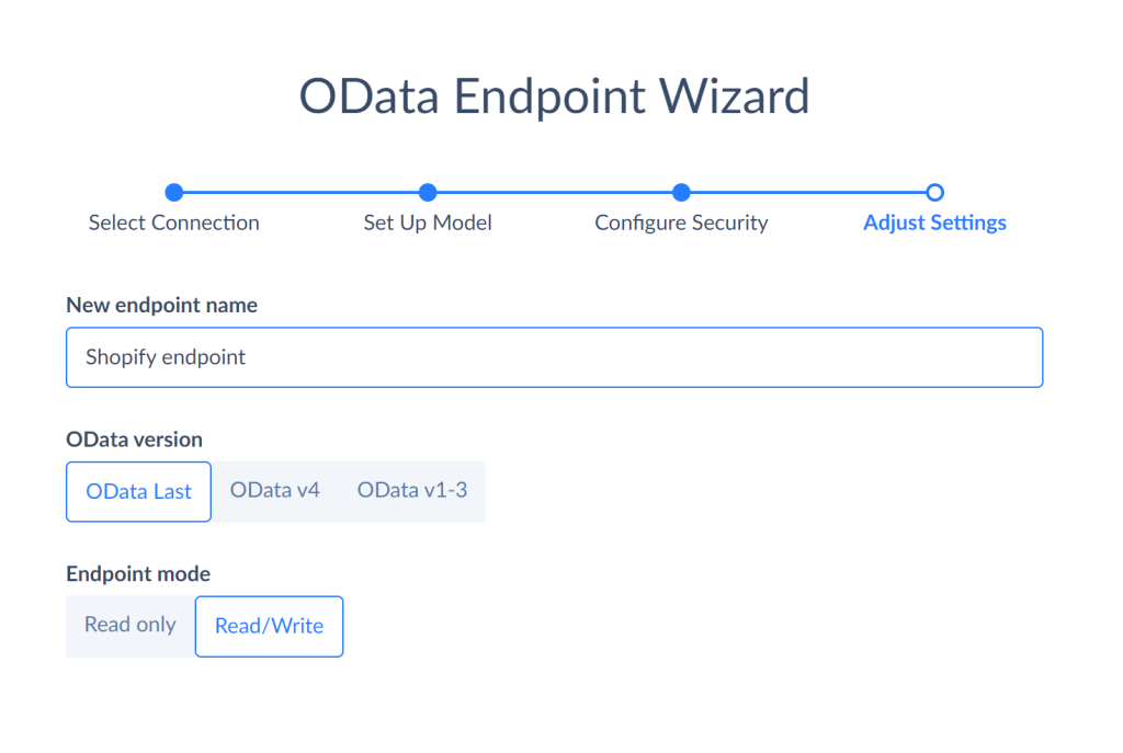 OData Endpoint wizard