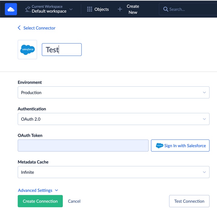 Salesforce connection