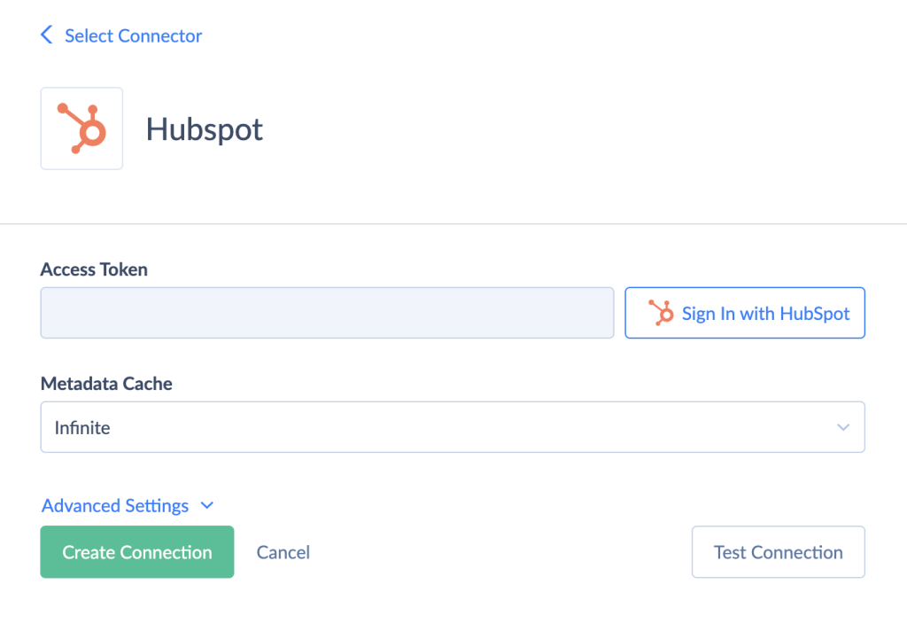 Connection for Hubspot