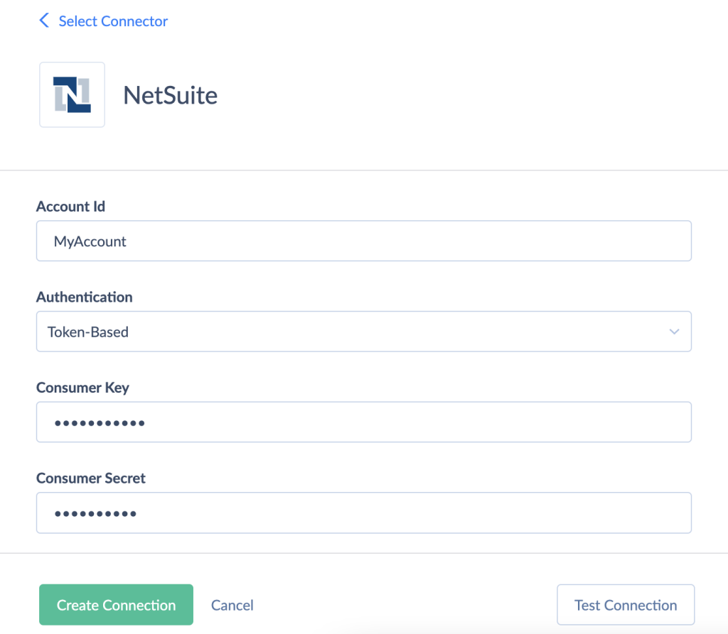Connection for NetSuite