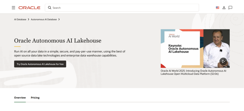 Oracle Autonomous Data Warehouse