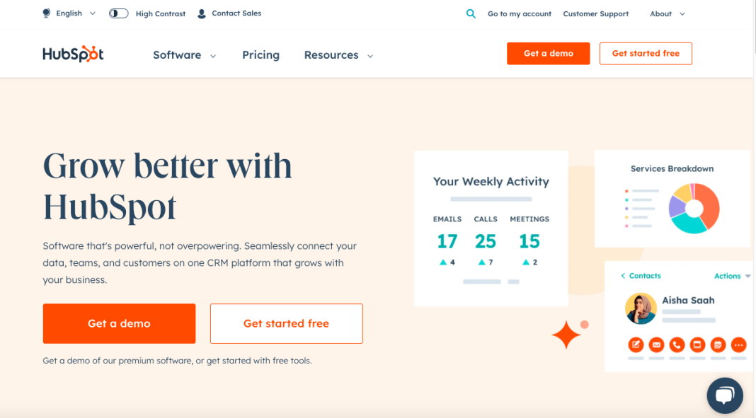 operate hubspot from mailbird