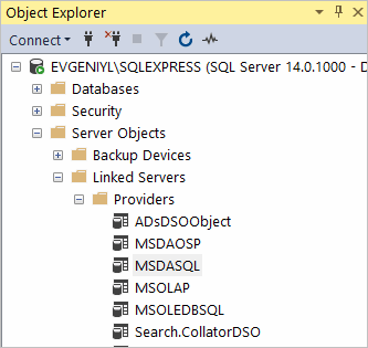 object explorer