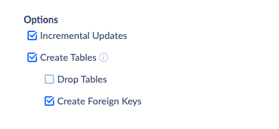 Options for incremental updates in data replication by Skyvia