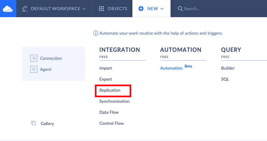 Data replication by Skyvia