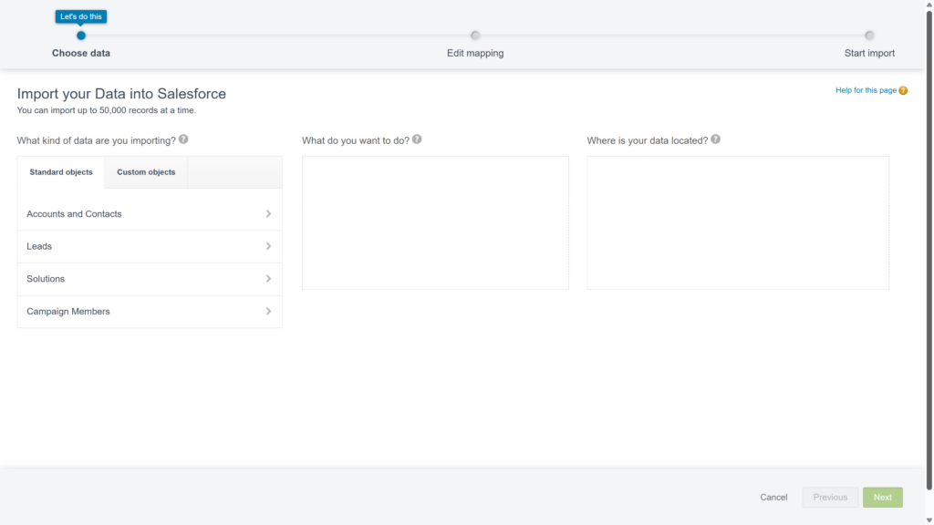 Data Import Wizard