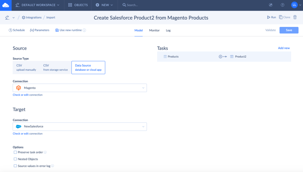 Salesforce and Magento integration by Skyvia
