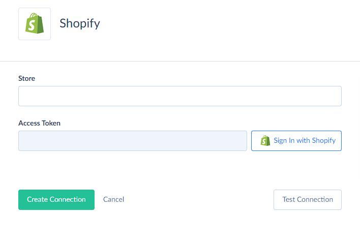Shopify connector by Skyvia