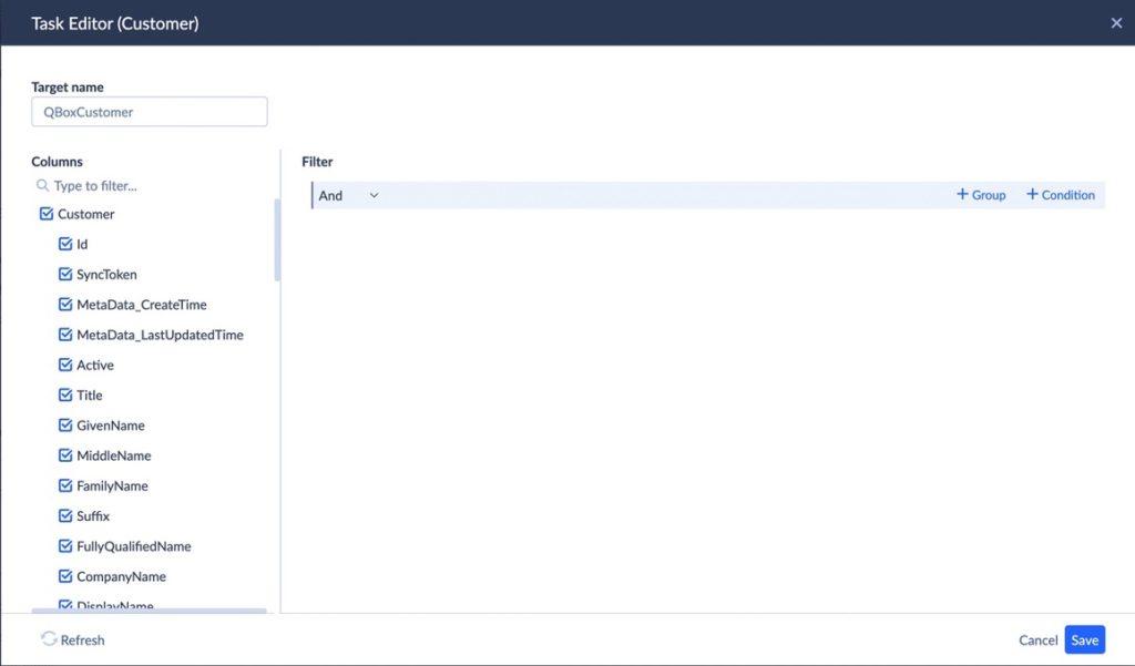 Task editor in Skyvia