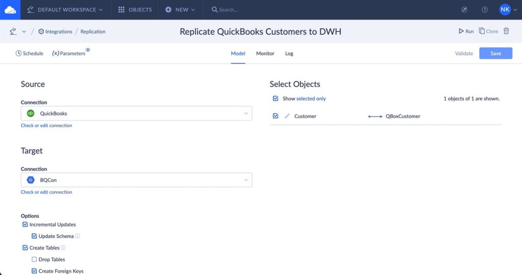 Magento to QuickBooks replication by Skyvia