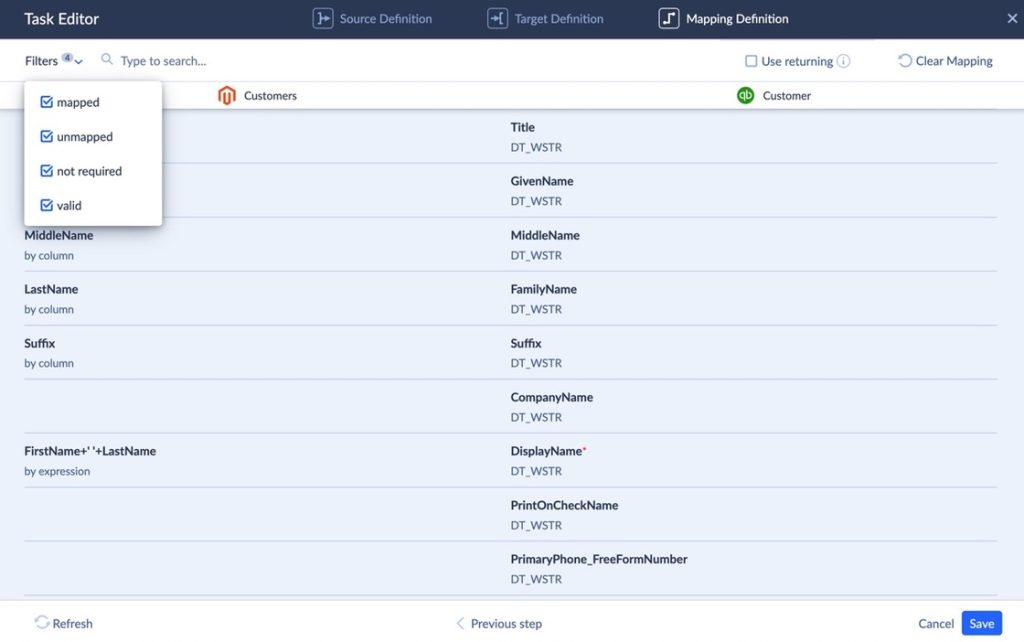 Magento to QuickBooks integration by Skyvia