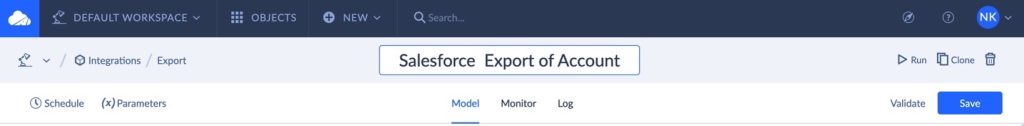 Salesforce data export by Skyvia