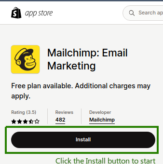Mailchimp install