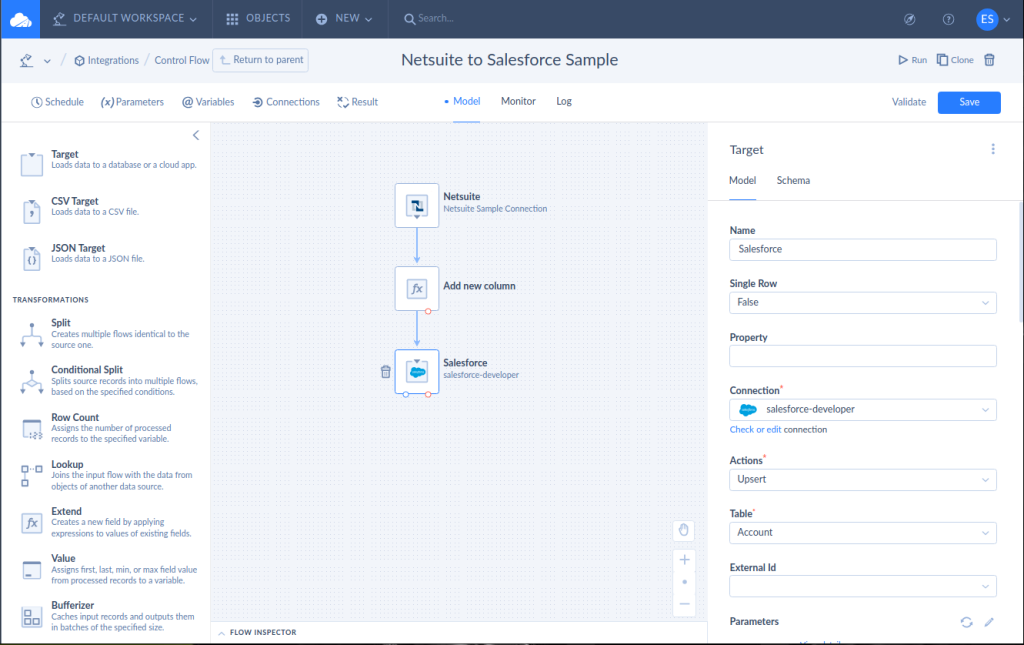 NetSuite to Salesforce Data Flow by Skyvia