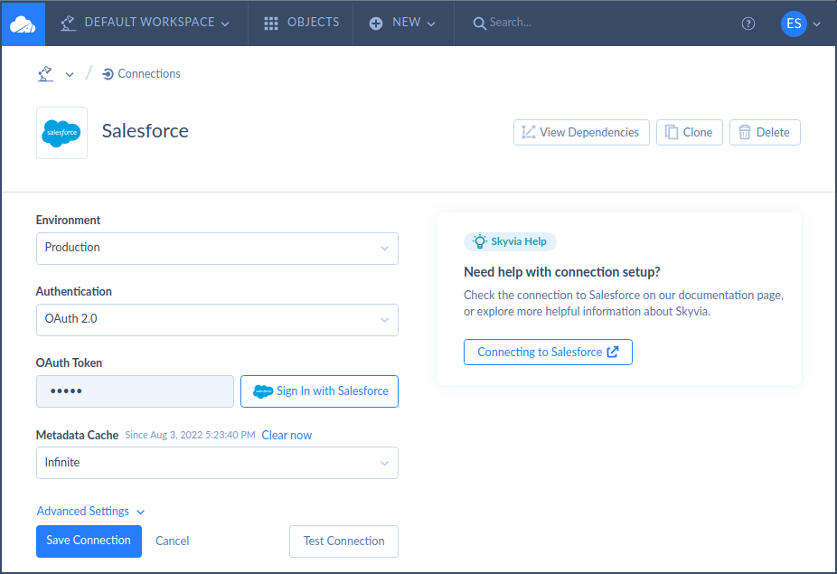 Salesforce connector by Skyvia