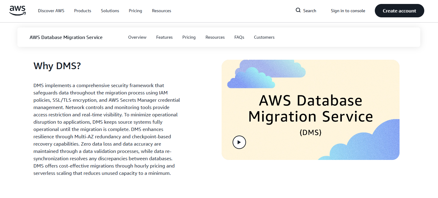 AWS Data Migration Service
